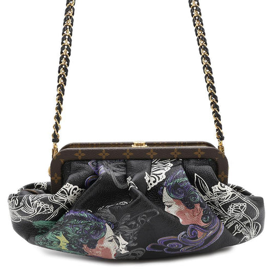 LOUIS VUITTON Bruschko EW Noir Monogram Art Deco Coin Spyre