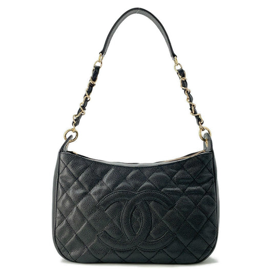 CHANEL CC Logo One Shoulder Bag BlackA20993 Caviar Leather