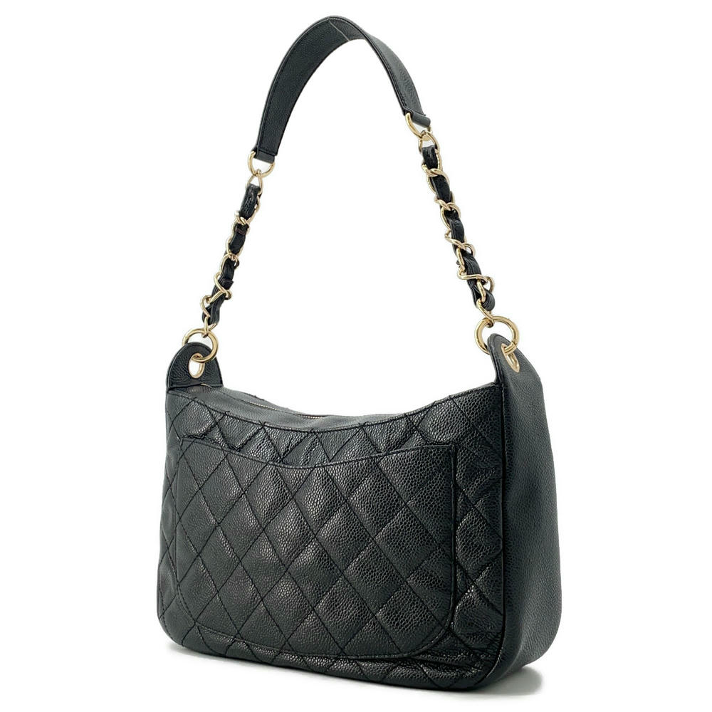 CHANEL CC Logo One Shoulder Bag BlackA20993 Caviar Leather