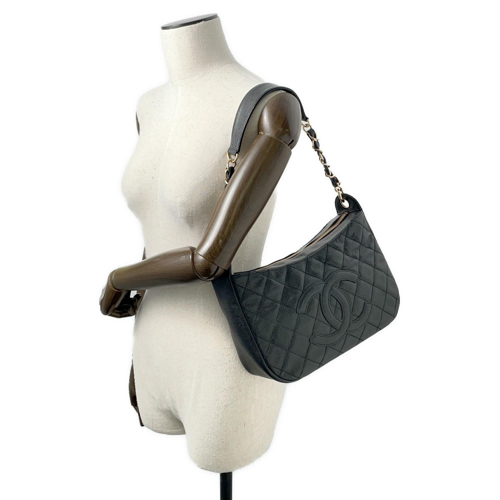 CHANEL CC Logo One Shoulder Bag BlackA20993 Caviar Leather