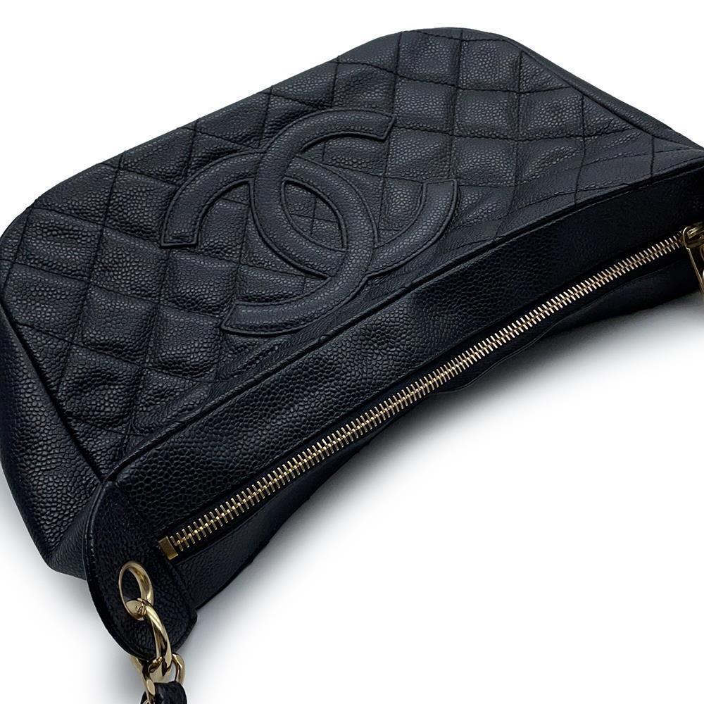 CHANEL CC Logo One Shoulder Bag BlackA20993 Caviar Leather