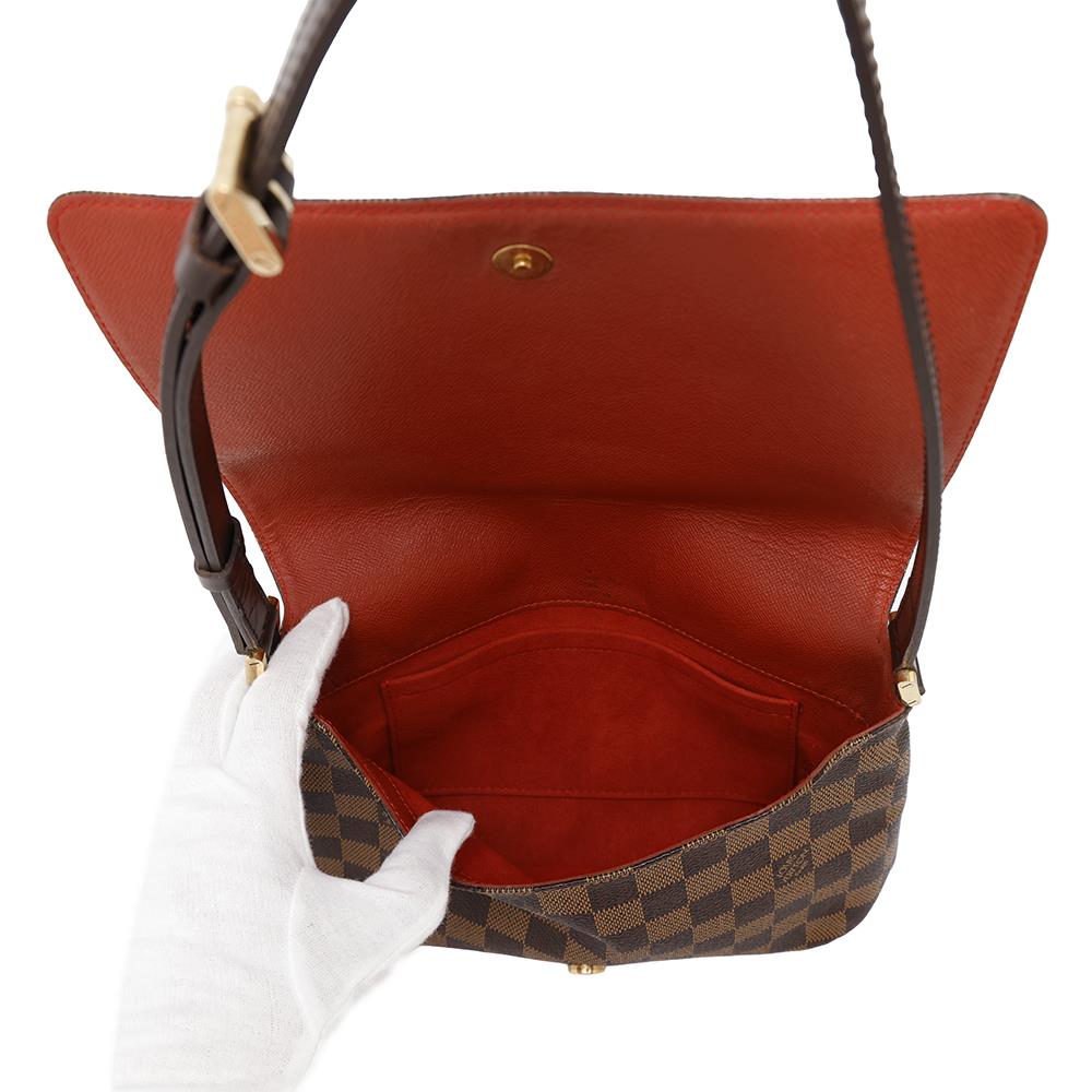LOUIS VUITTON Musette Tango Short Shoulder OrangeN51255 Damier Ebene Canvas Size short
