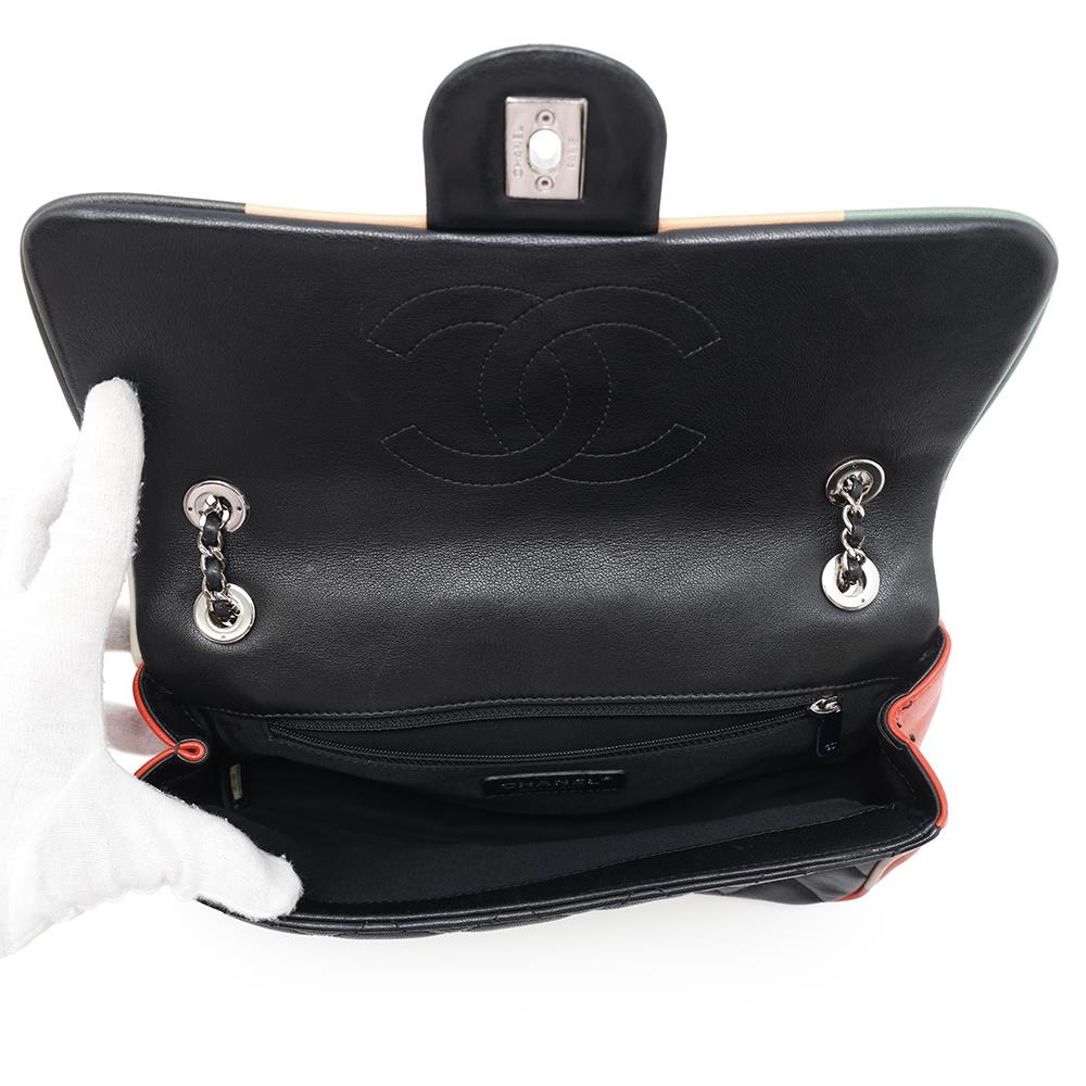 CHANEL CC Logo ChainShoulder Bag Black/MulticolorA93691 Lambskin