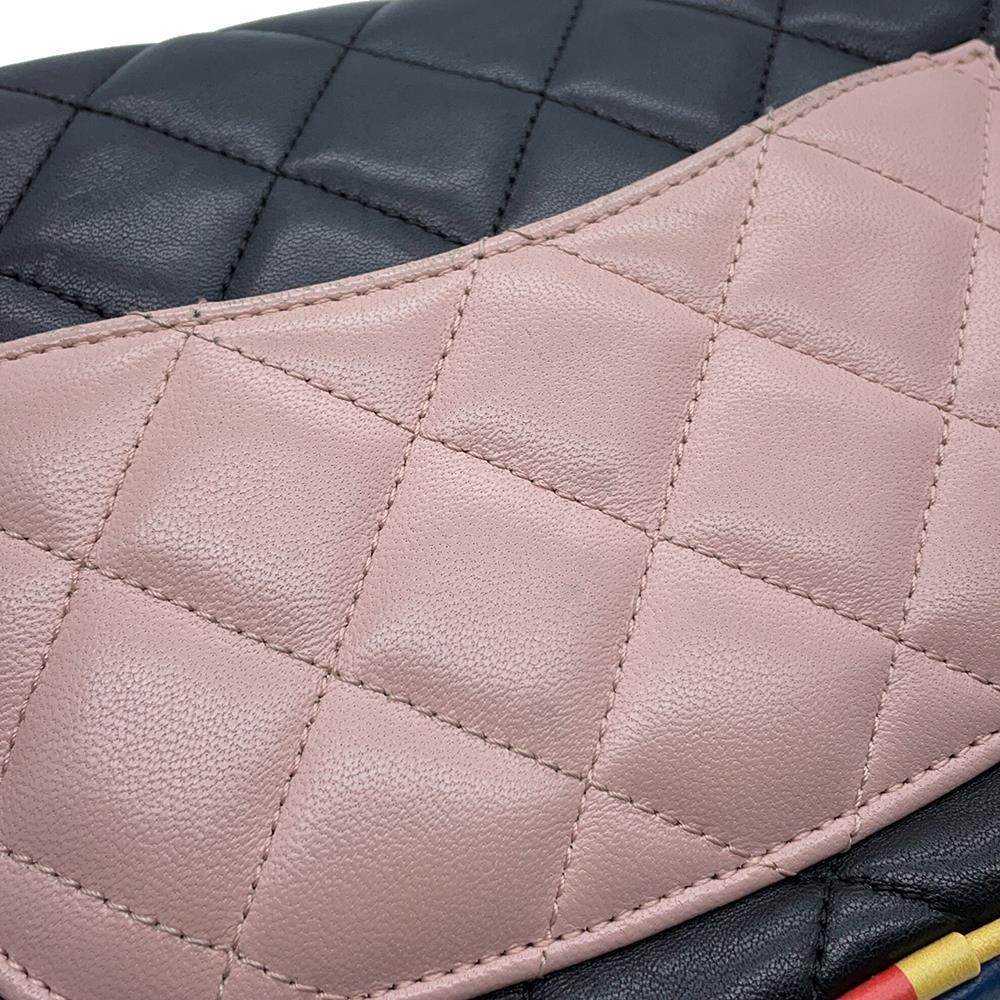 CHANEL CC Logo ChainShoulder Bag Black/MulticolorA93691 Lambskin