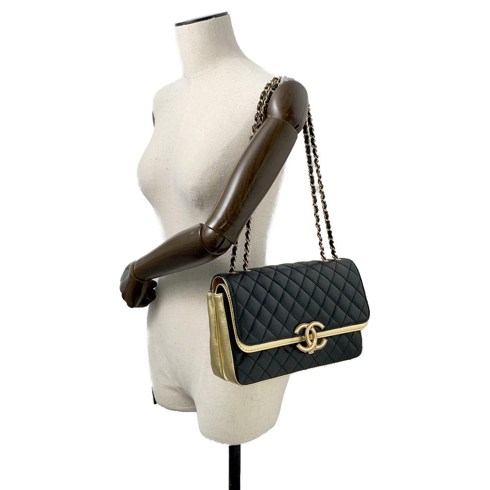 CHANEL Matelasse ChainShoulder Bag Black/GoldA57276 Lambskin