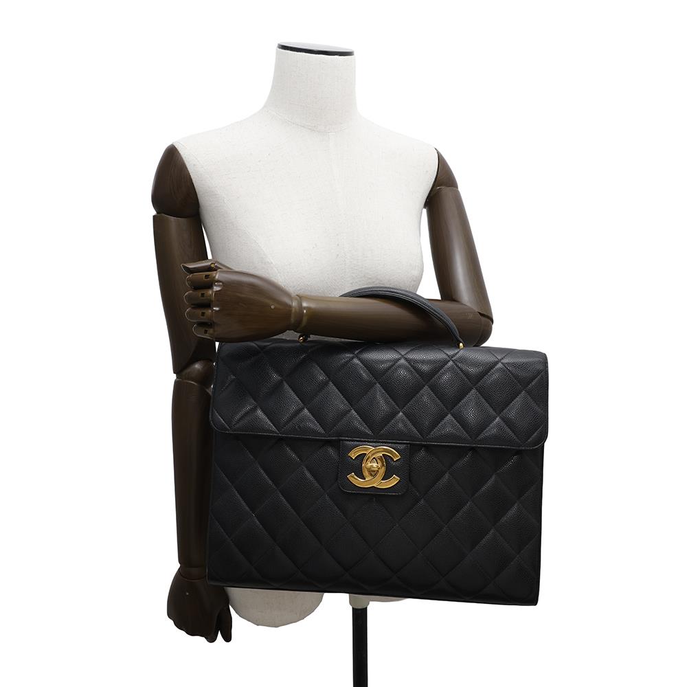 CHANEL Matelasse business bag BlackA02794 Caviar Leather