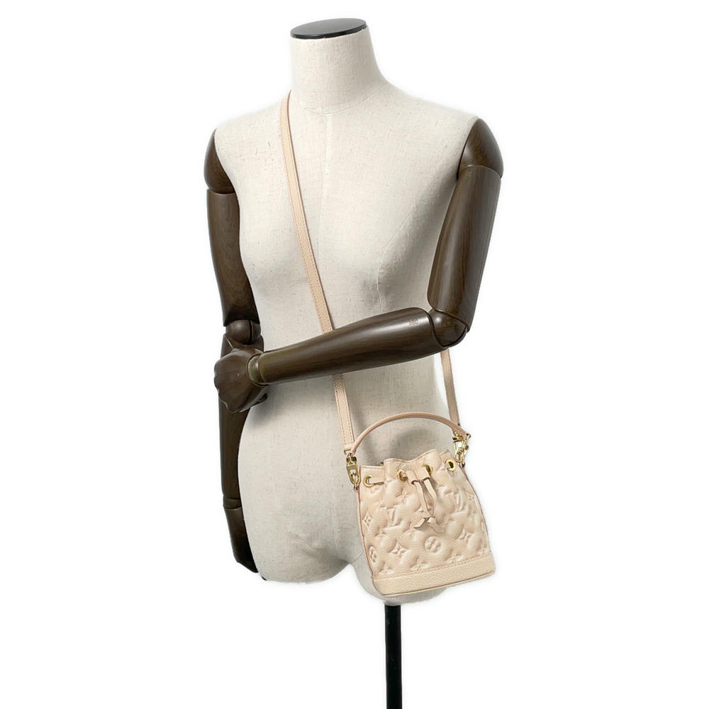 LOUIS VUITTON Nanonoe BeigeM81463 Monogram Empreinte Leather Summer Stardust