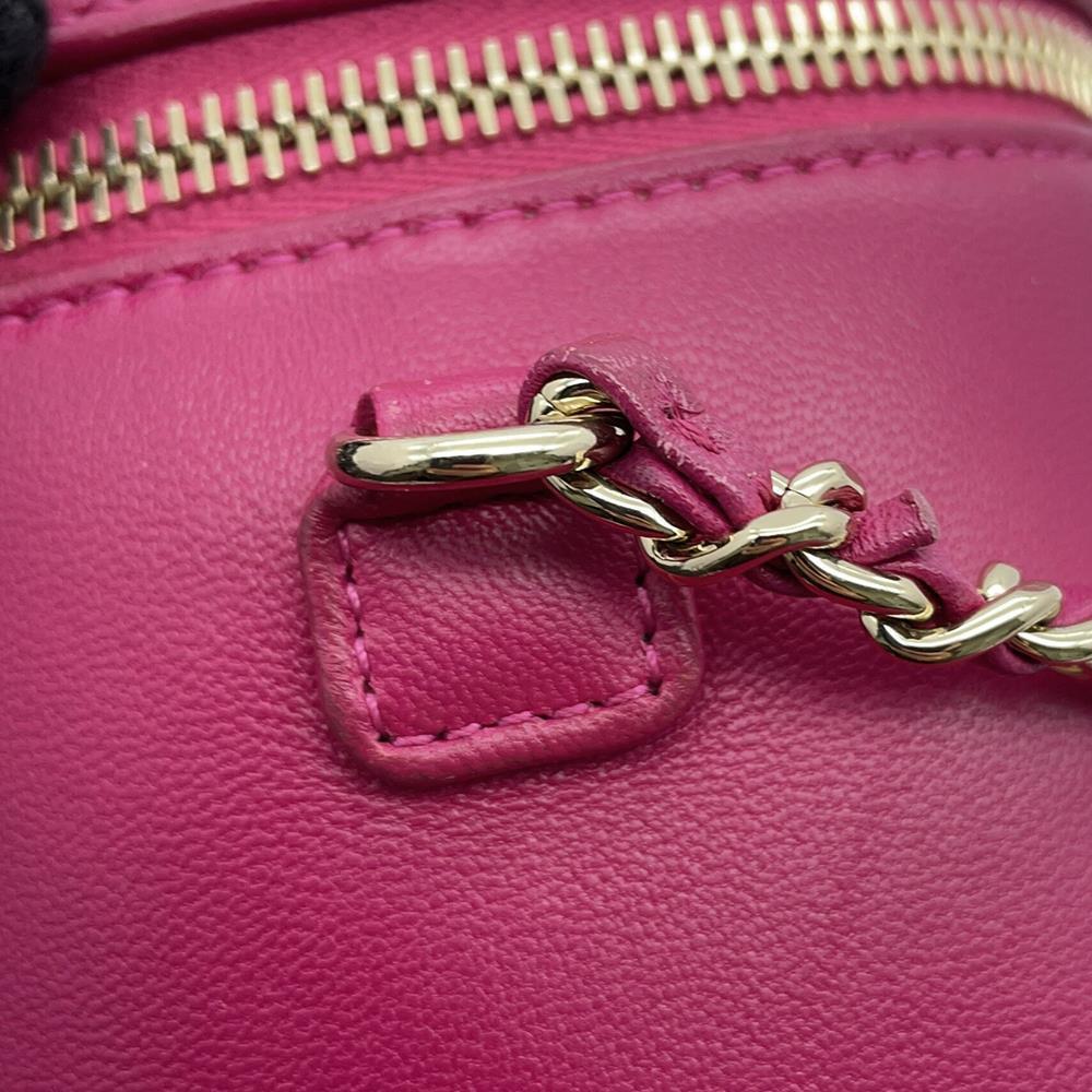CHANEL CC Logo Vanity ChainShoulder Bag PurpleAS0323 Lambskin