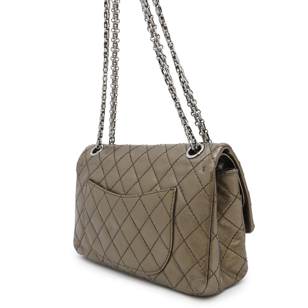 CHANEL 2.55 ChainShoulder Bag Bronze Leather