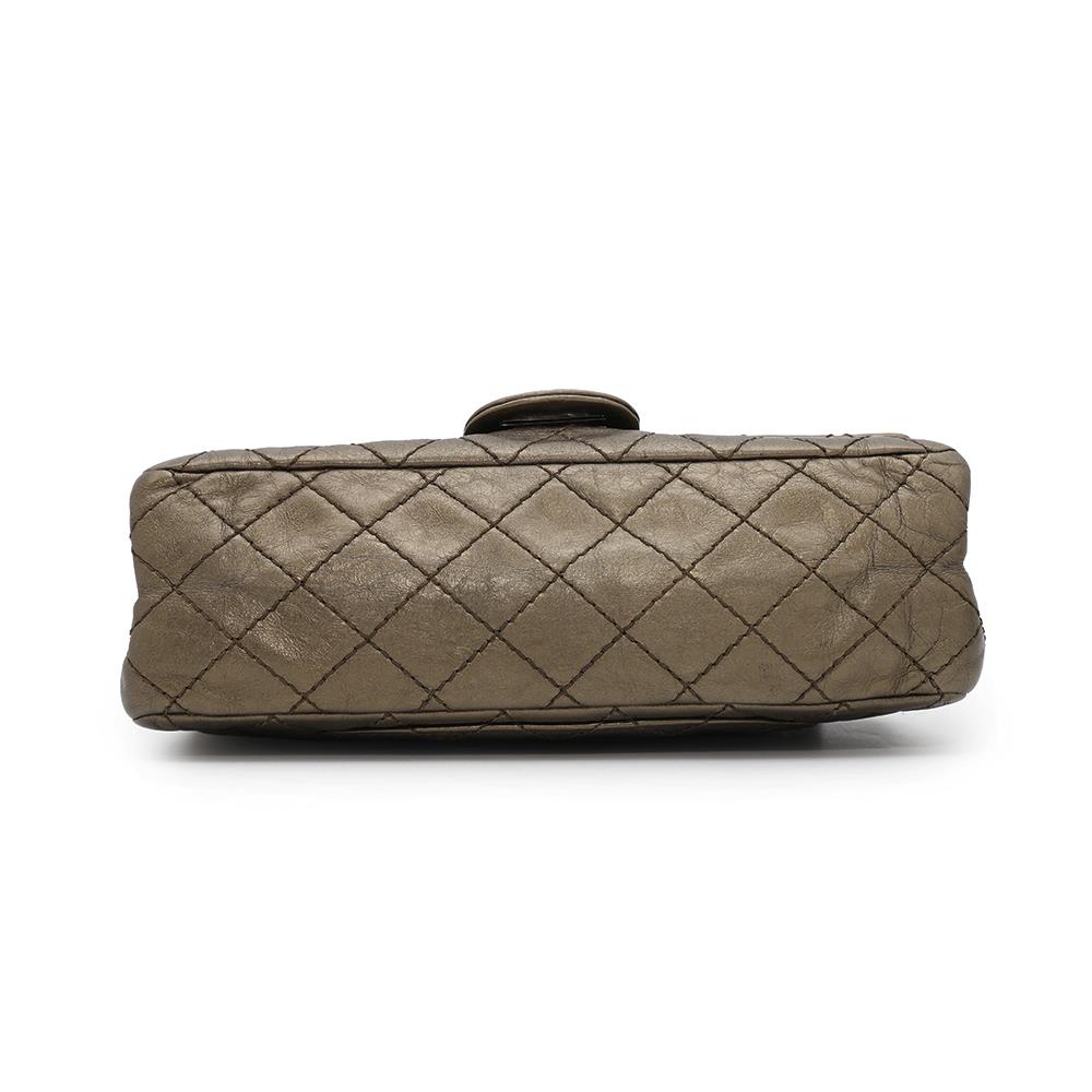 CHANEL 2.55 ChainShoulder Bag Bronze Leather