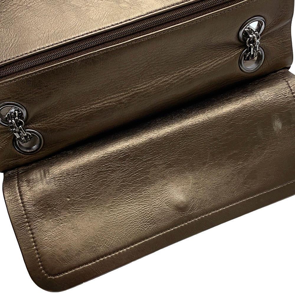 CHANEL 2.55 ChainShoulder Bag Bronze Leather