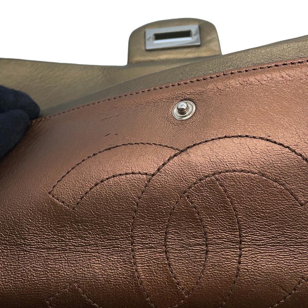 CHANEL 2.55 ChainShoulder Bag Bronze Leather