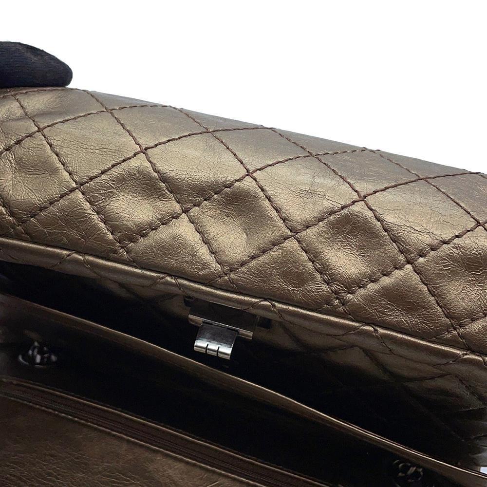 CHANEL 2.55 ChainShoulder Bag Bronze Leather