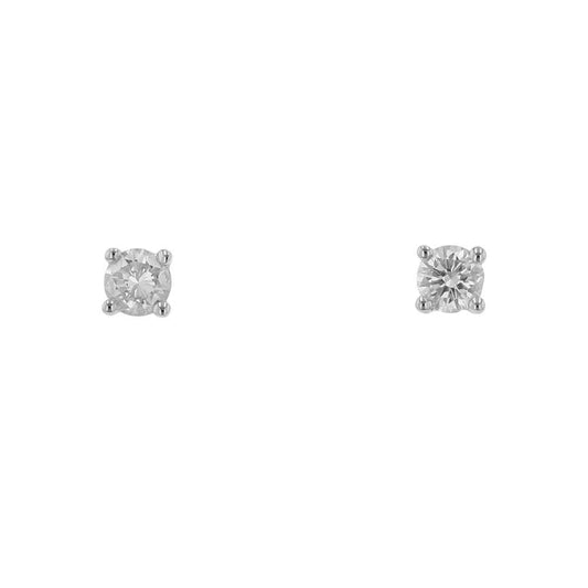 TIFFANY&Co. Solitaire Earrings60006690 Pt950