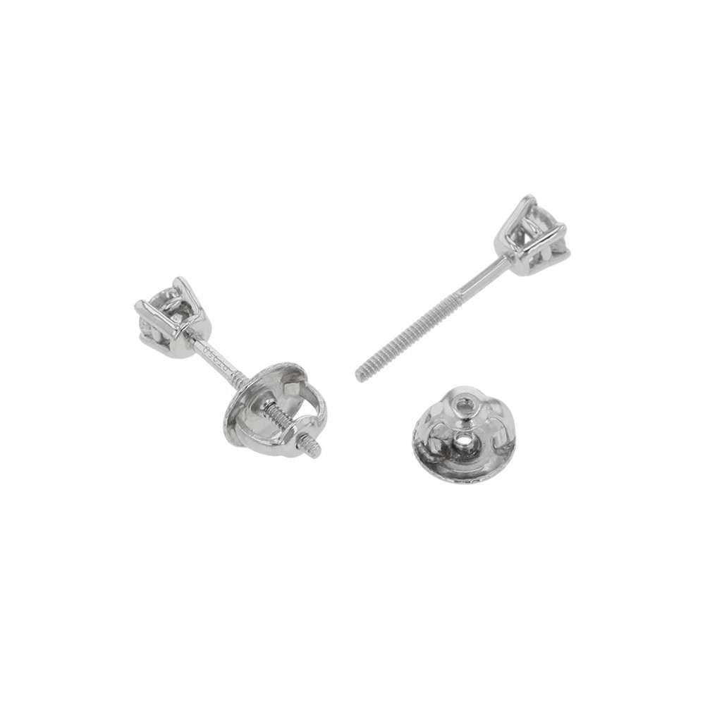 TIFFANY&Co. Solitaire Earrings60006690 Pt950