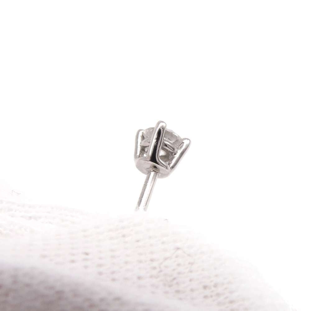 TIFFANY&Co. Solitaire Earrings60006690 Pt950
