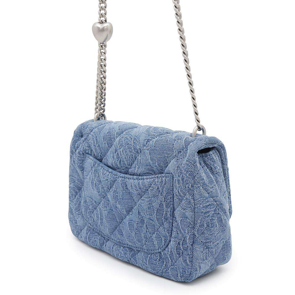 CHANEL Mini Matelasse  Denim・Camellia BlueAS3829 Denim