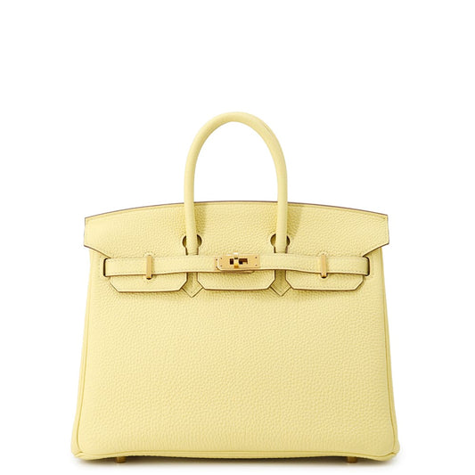HERMES Birkin Jaune Poussin Togo Leather Size 25