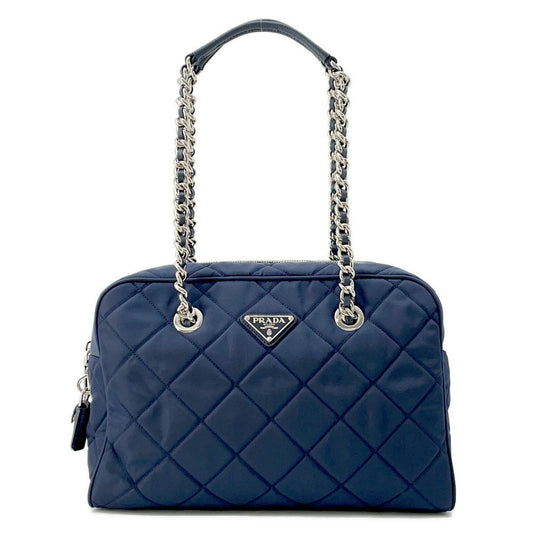 PRADA Quilted Mini Boston Navy1BB903 Nylon