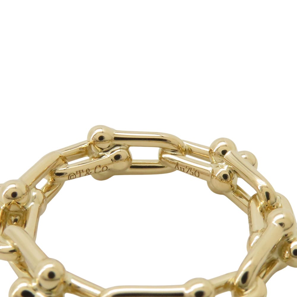 TIFFANY&Co. Hardware Micro Link Ring Size Approximately No. 972666828 18K Yellow Gold