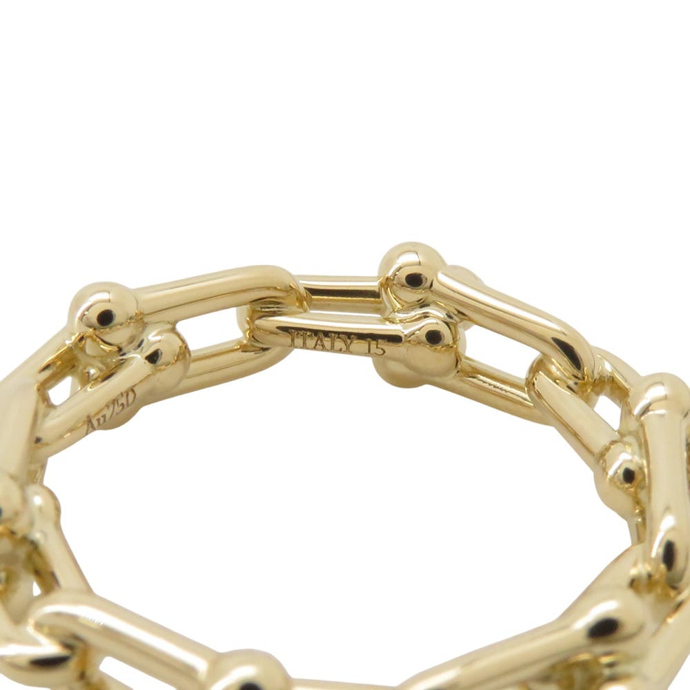 TIFFANY&Co. Hardware Micro Link Ring Size Approximately No. 972666828 18K Yellow Gold