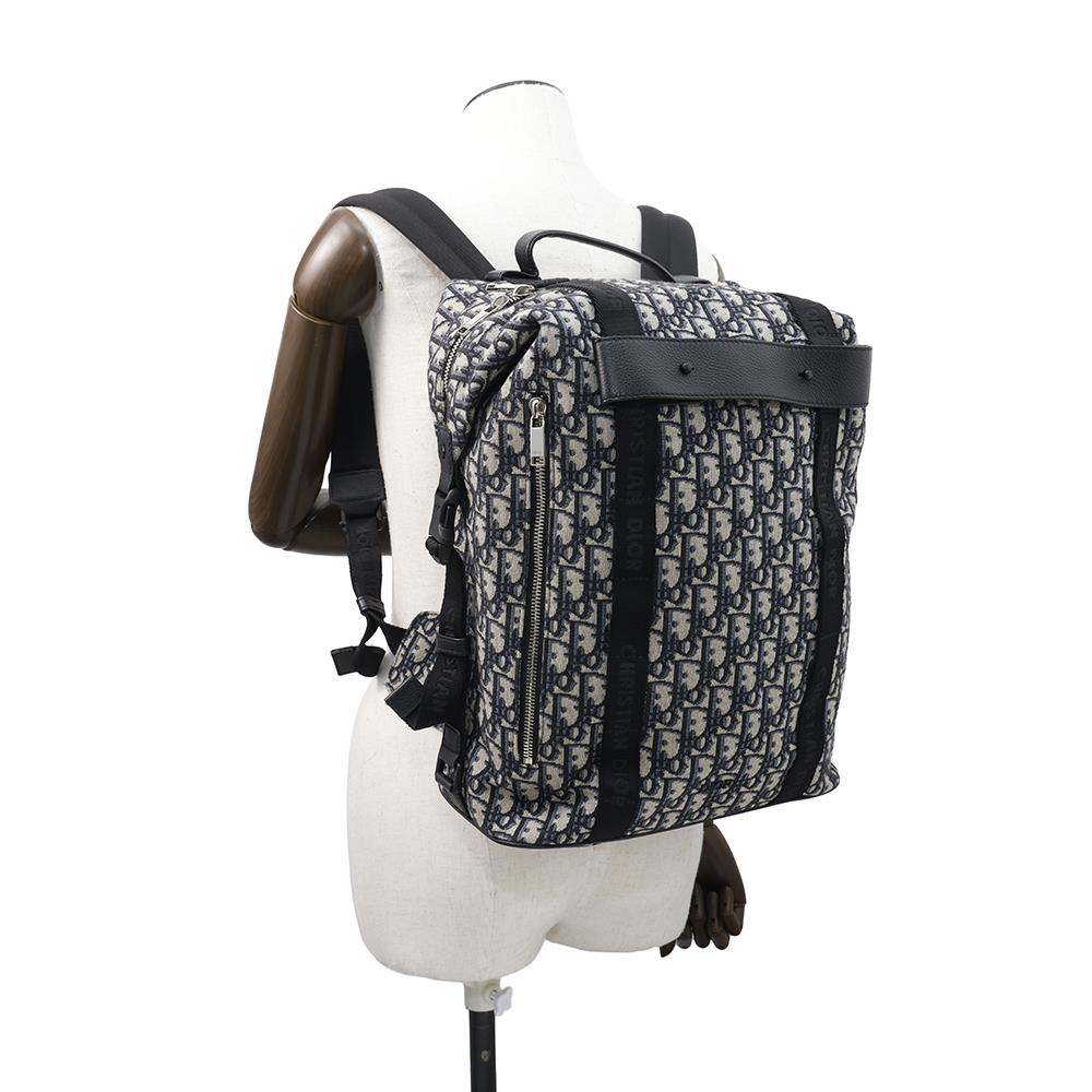 Dior Safari Backpack Oblique Black/Navy1SFBA093YKY Canvas
