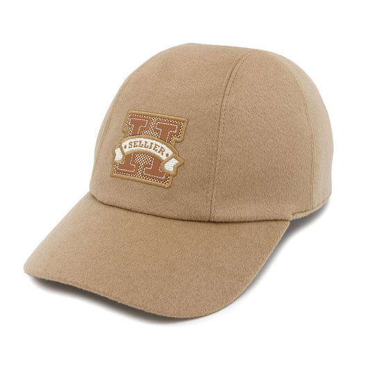 HERMES Davis H. Sellier Cap Size 58 Camel Cashmere100%