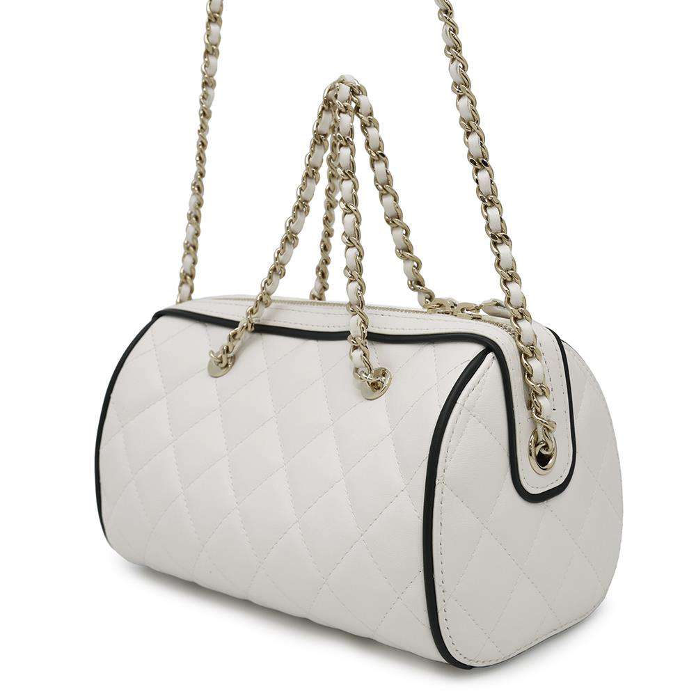 CHANEL Matelasse Chain Clutch Bag 2WAYTravel Bag White/BlackAP4515 Lambskin Size Mini