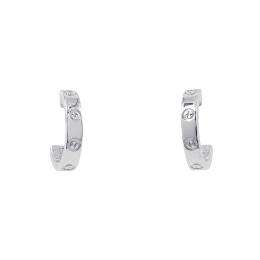 CARTIER Love Hoop Earrings Small Model Size SmallB8028900 18K White Gold