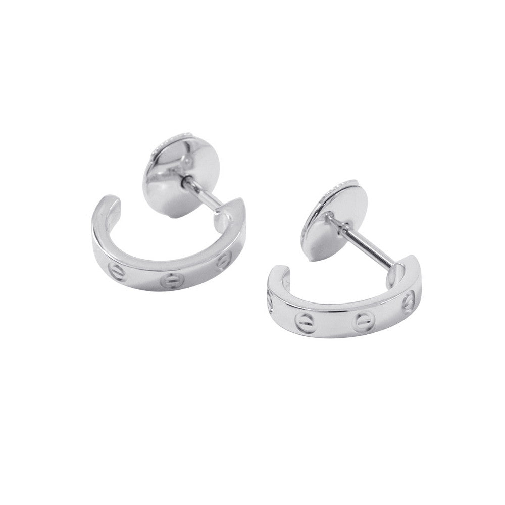 CARTIER Love Hoop Earrings Small Model Size SmallB8028900 18K White Gold