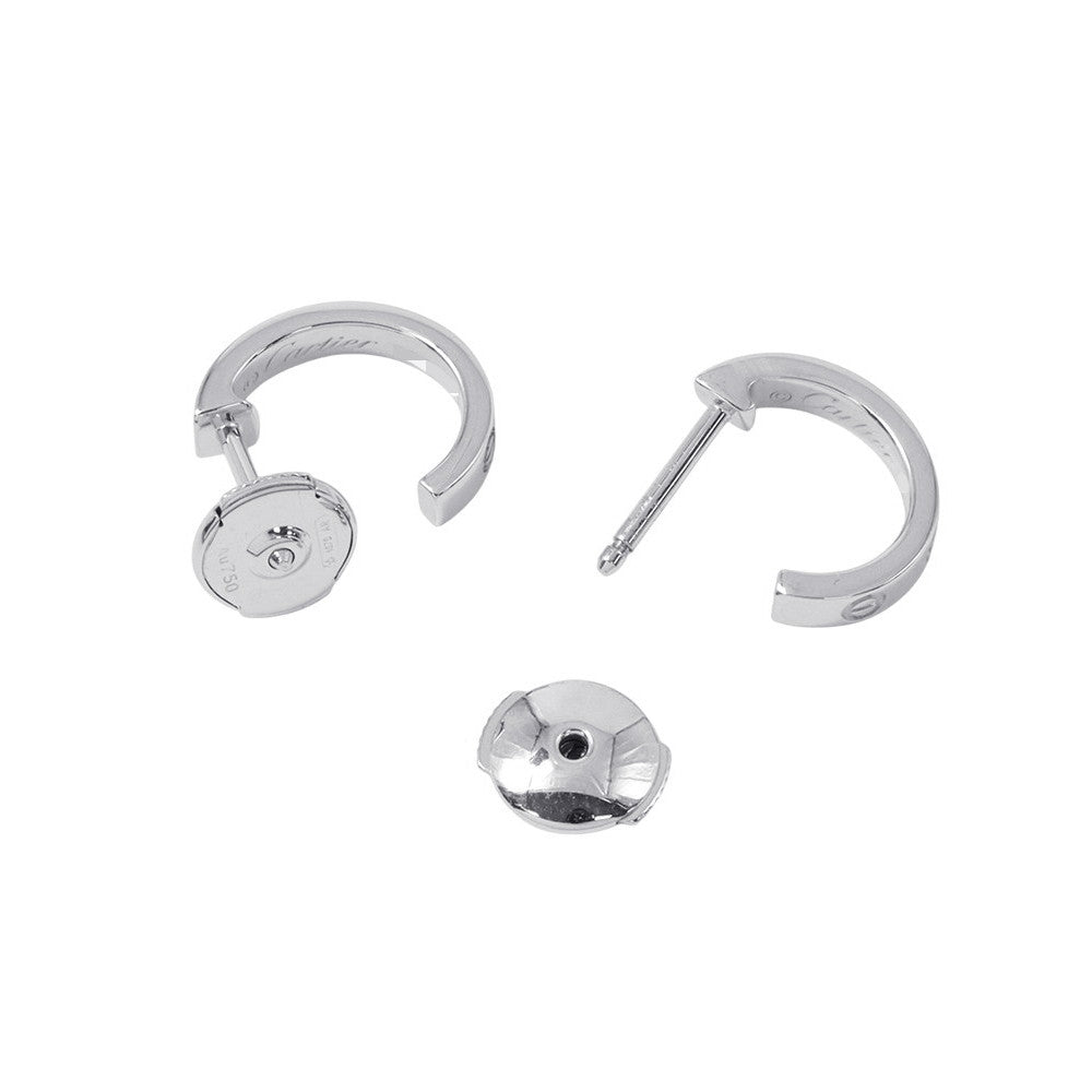 CARTIER Love Hoop Earrings Small Model Size SmallB8028900 18K White Gold