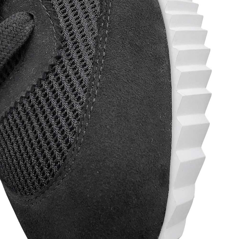 HERMES Sneakers bouncing Black Mesh・Graphic Chevre Velour Size 35.5
