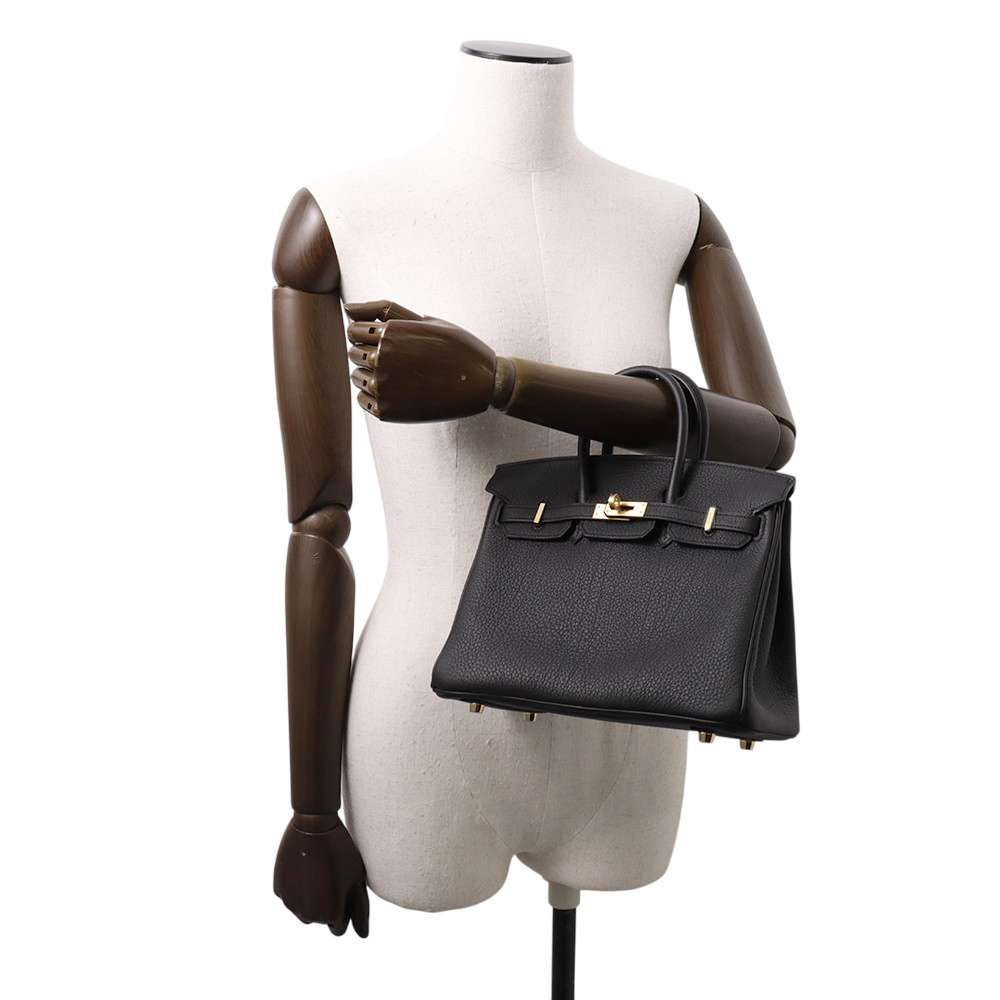 HERMES Birkin Black Togo Leather Size 25