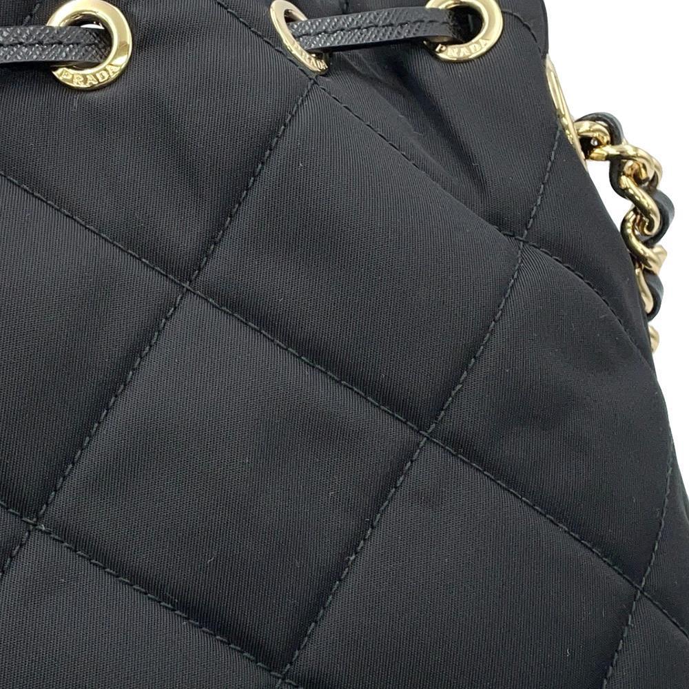 PRADA Re-Edition 1995 Chain Re-Nylon Shoulder Bag Black1BH038 Nylon Leather