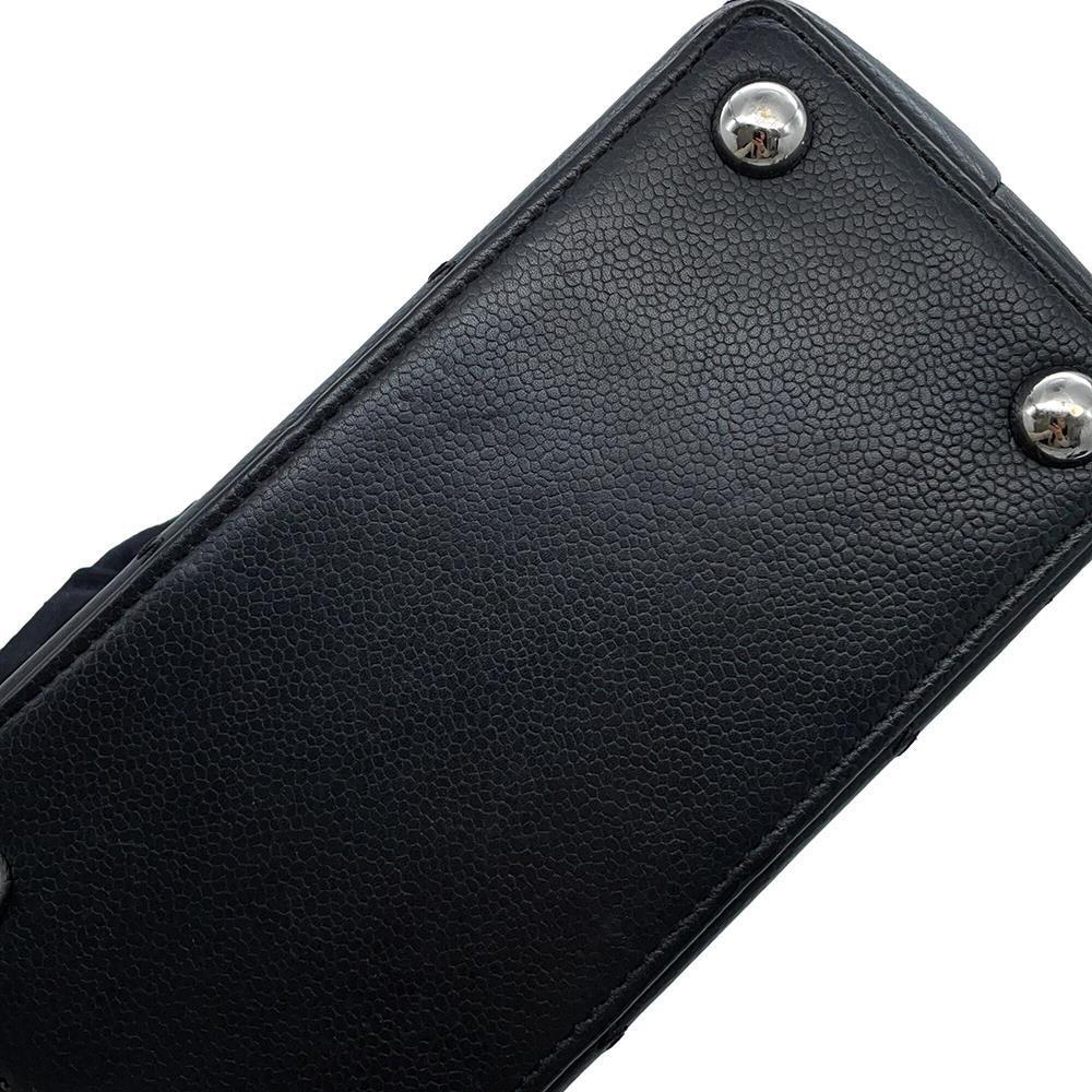 CHANEL Chocolate Bar Handbag Black Leather