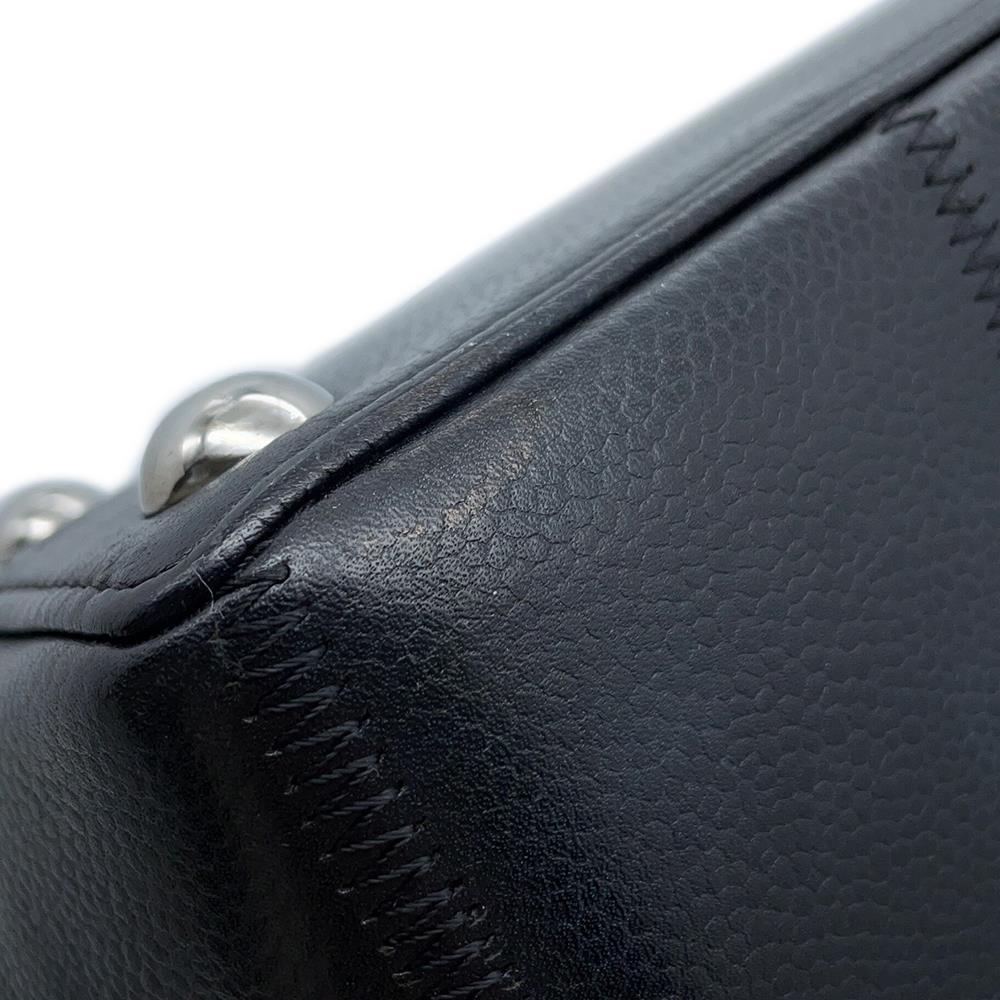 CHANEL Chocolate Bar Handbag Black Leather