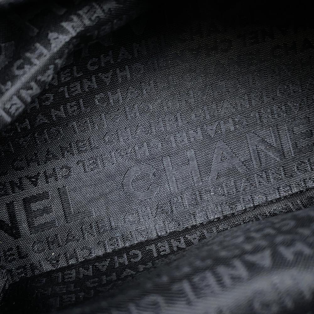 CHANEL Chocolate Bar Handbag Black Leather