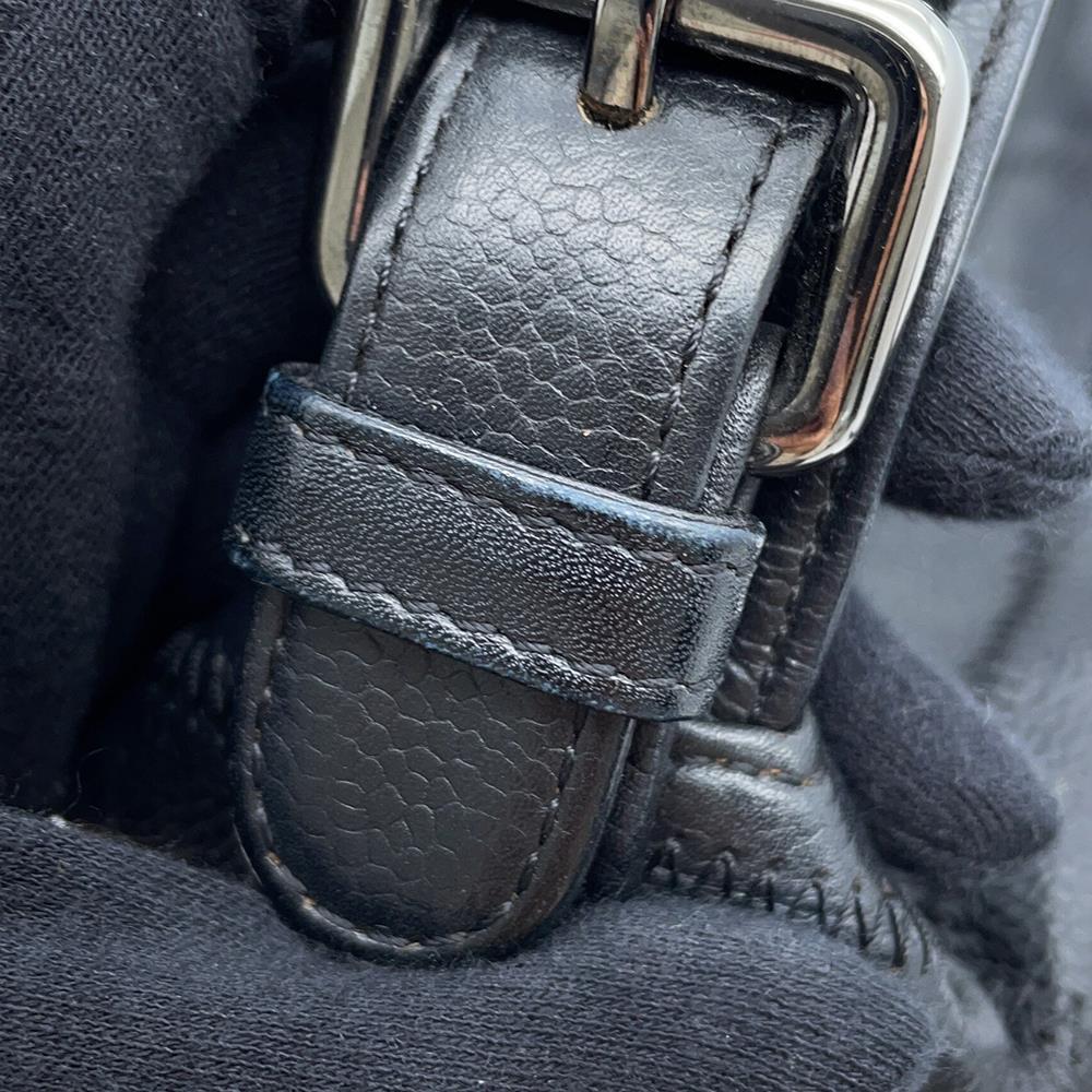 CHANEL Chocolate Bar Handbag Black Leather