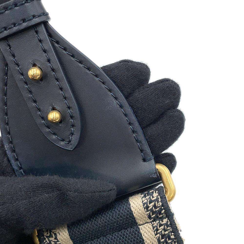 Dior Lady Dior Oblique Beige/NavyM0505CMVO Wicker Jacquard Size Mini