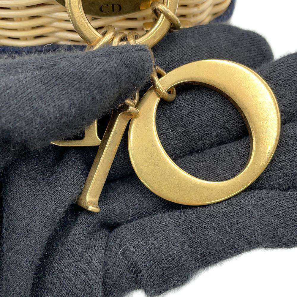 Dior Lady Dior Oblique Beige/NavyM0505CMVO Wicker Jacquard Size Mini