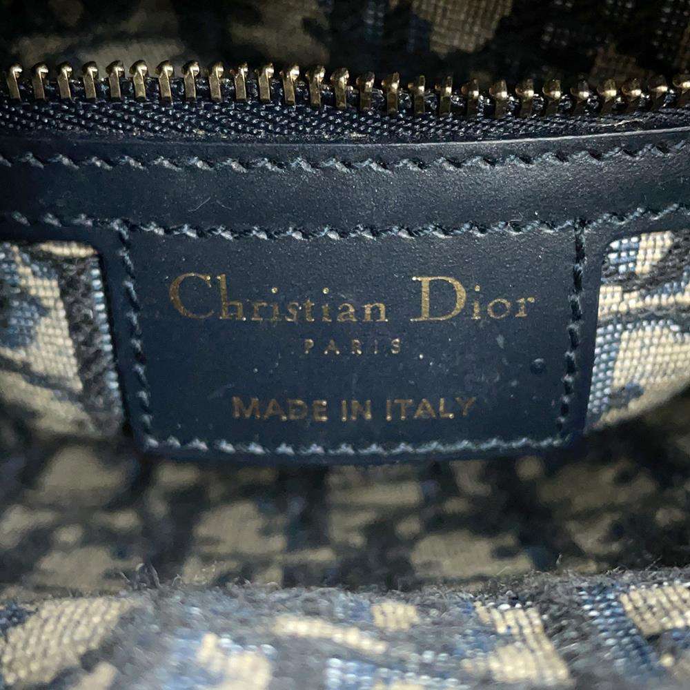 Dior Lady Dior Oblique Beige/NavyM0505CMVO Wicker Jacquard Size Mini