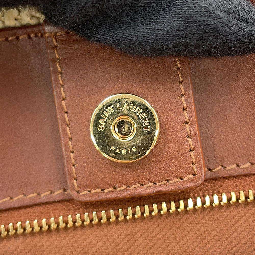 SAINT LAURENT PARIS Shopping tote Beige/Brown490793 Raffia Leather