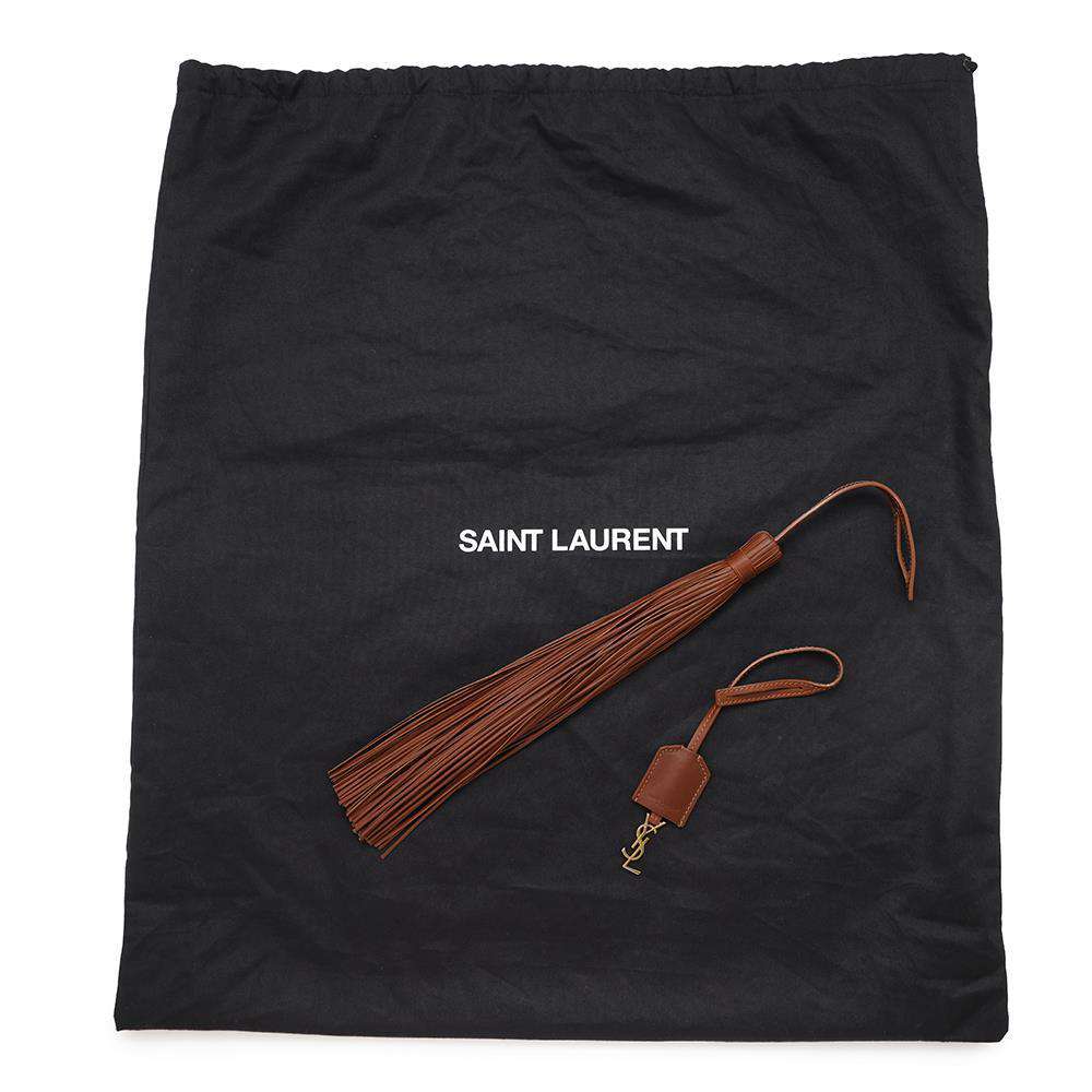 SAINT LAURENT PARIS Shopping tote Beige/Brown490793 Raffia Leather