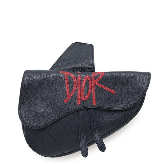 Dior Shoulder Bag for Men - Stussy Collaboration Navy Leather