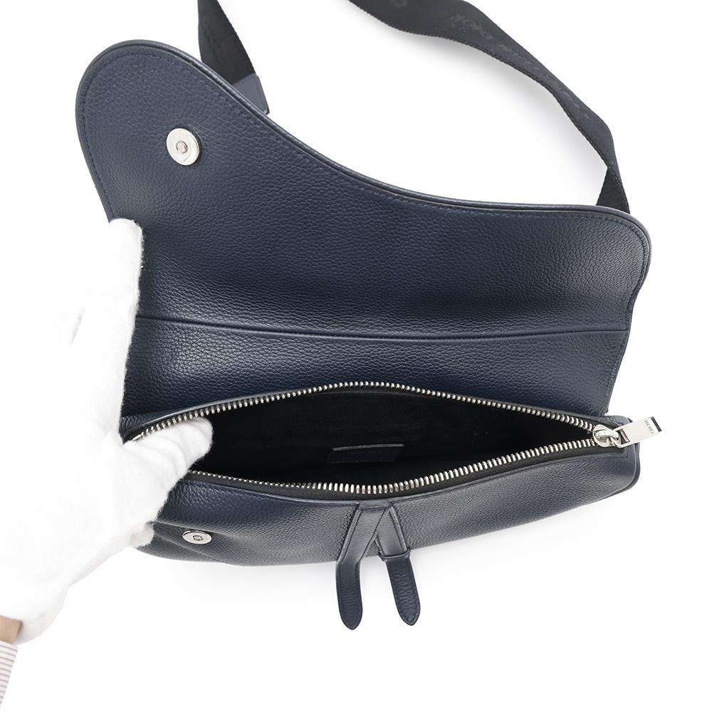 Dior Shoulder Bag for Men - Stussy Collaboration Navy Leather