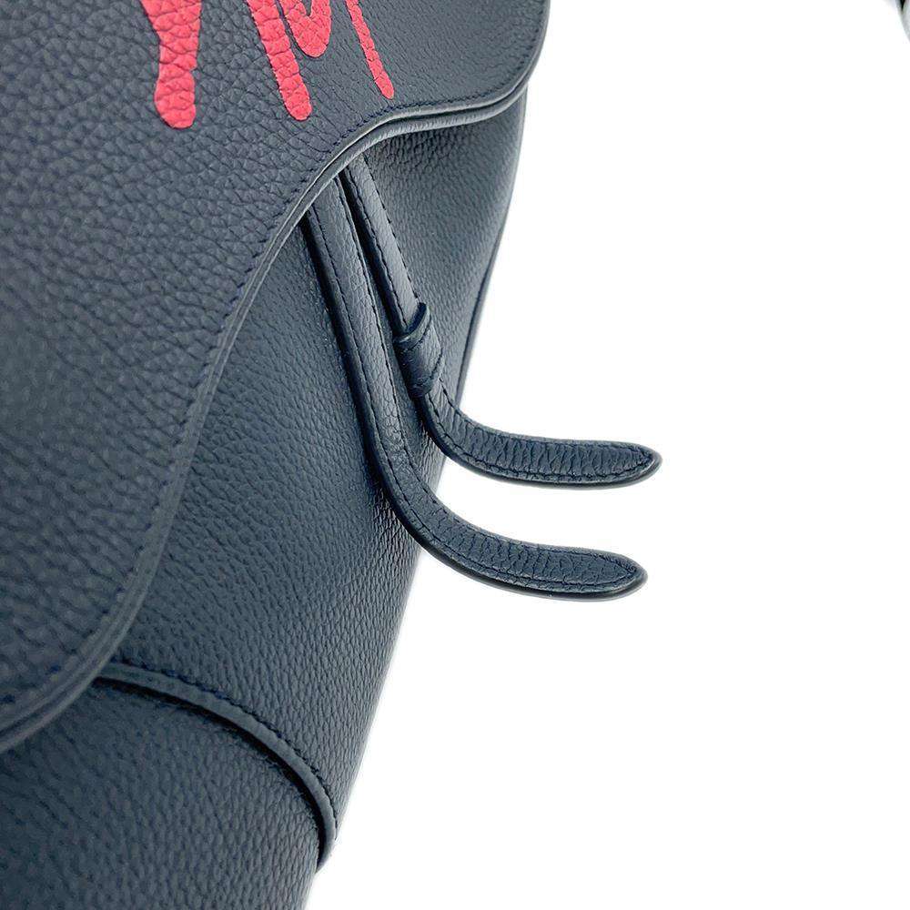 Dior Shoulder Bag for Men - Stussy Collaboration Navy Leather