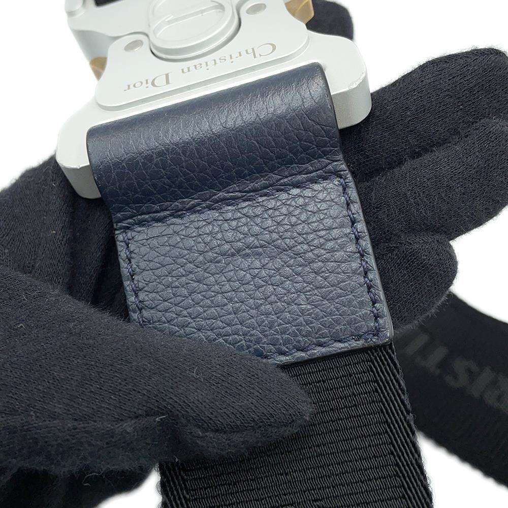 Dior Shoulder Bag for Men - Stussy Collaboration Navy Leather