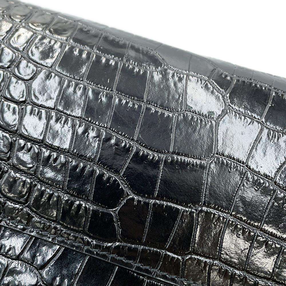 SAINT LAURENT PARIS Manhattan Black579271 Croco embossed leather