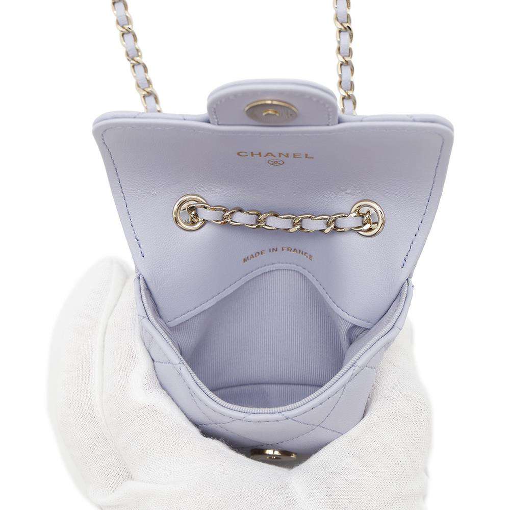 CHANEL Matelasse ribbon 2way belt bag PurpleAP2427 Lambskin