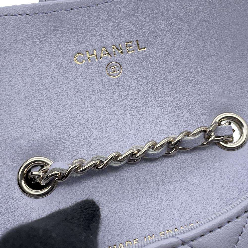 CHANEL Matelasse ribbon 2way belt bag PurpleAP2427 Lambskin